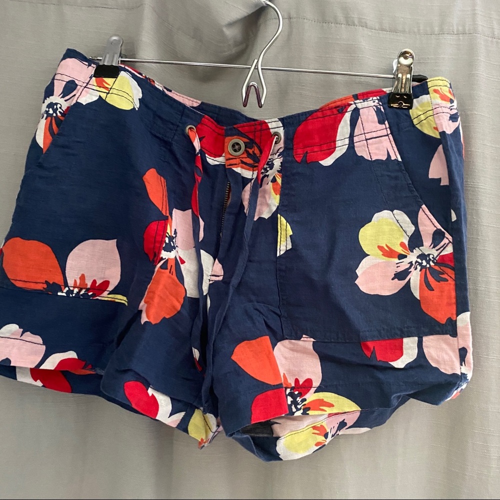 Floral Linen Shorts Gap